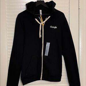 Google Black Zip-Up Hoodie